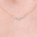 Opal & Diamond Curve Necklace Necklaces Princess Bride Diamonds 