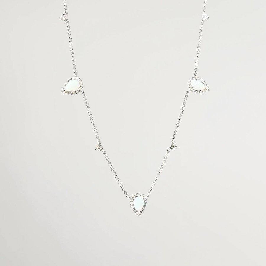 Opal Diamond Drip Necklace Necklaces Princess Bride Diamonds 