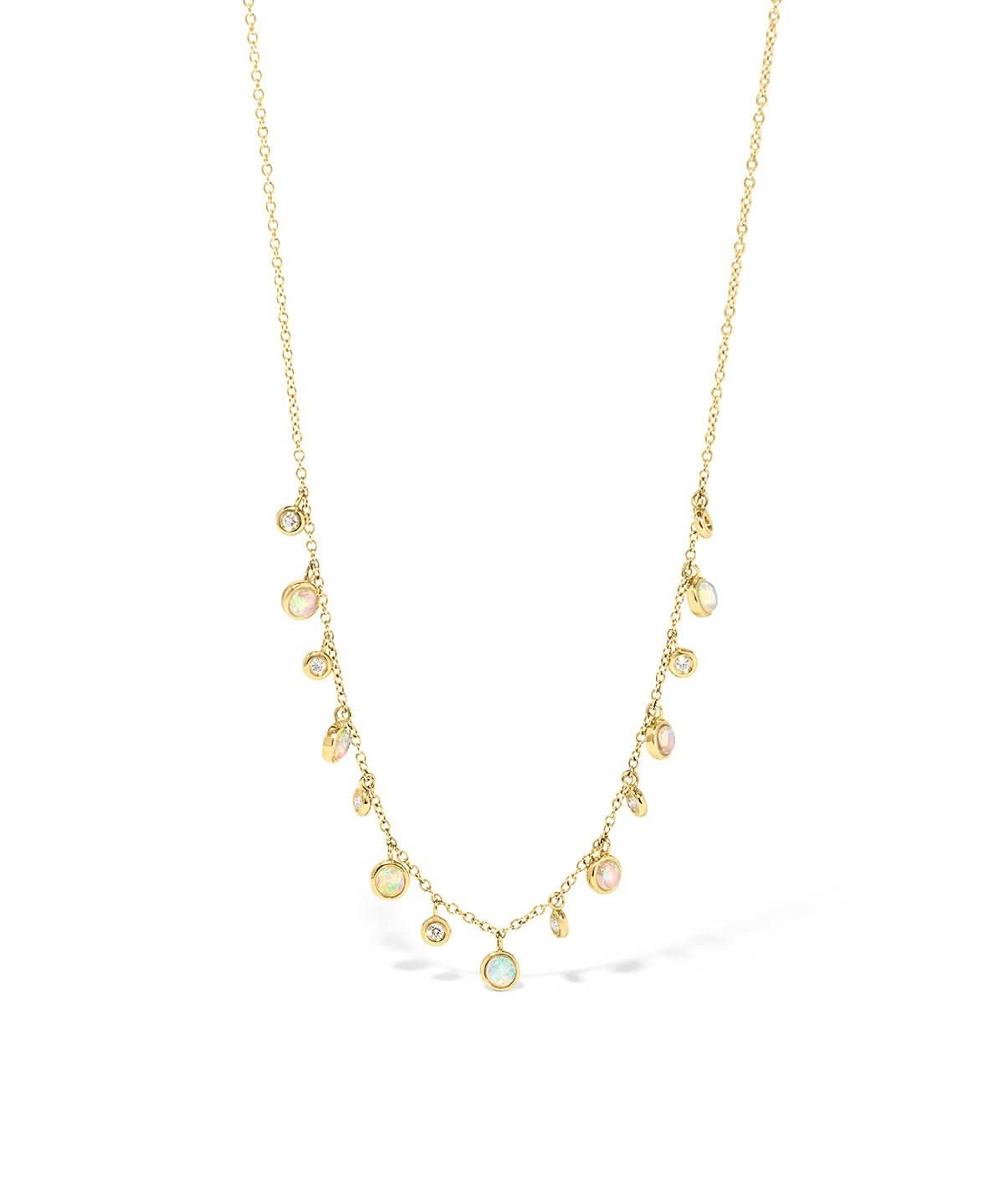 Opal & Diamond Drip Necklace - PBD Necklaces