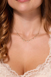 Opal & Diamond Drip Necklace - PBD Necklaces