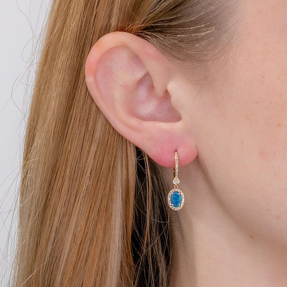 Mini Black Opal Stud Earrings | Magpie Jewellery