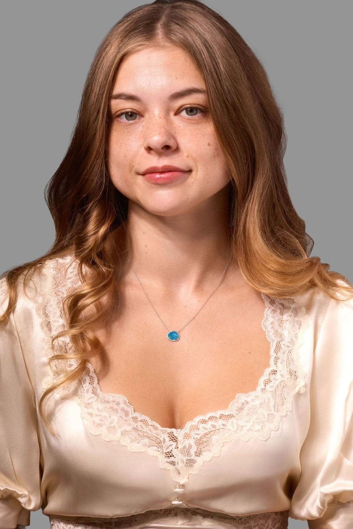 Opal & Diamond Halo Necklace - PBD Necklaces