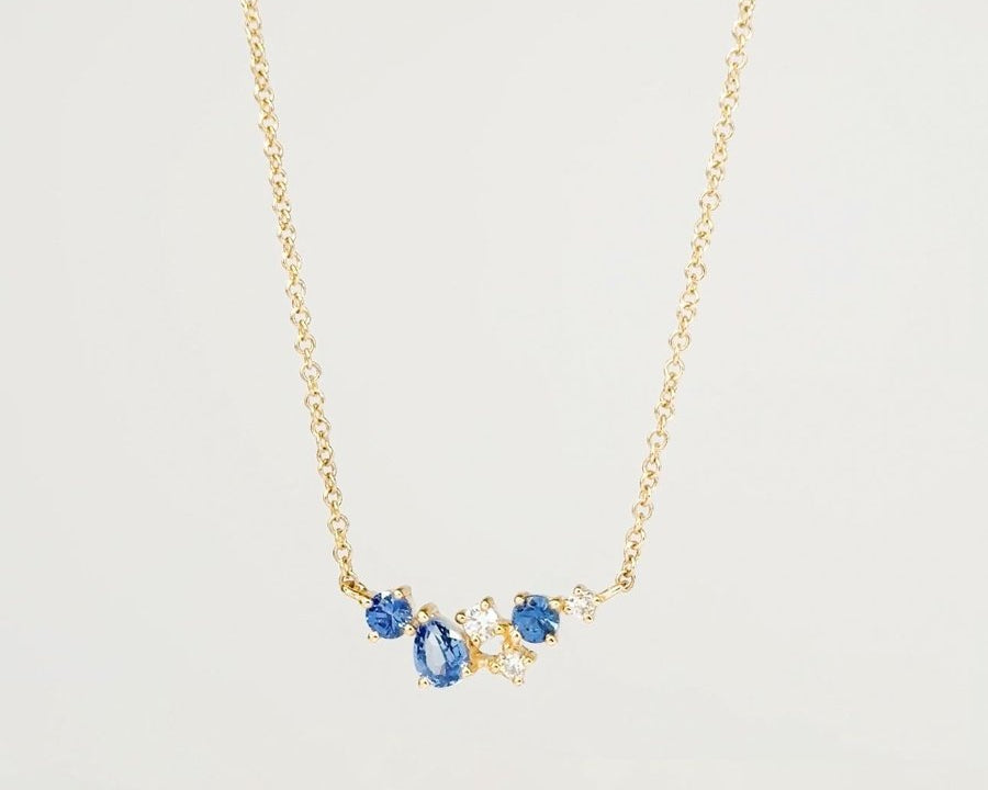 Organic Sapphire and Diamond Necklace Necklaces Princess Bride Diamonds 
