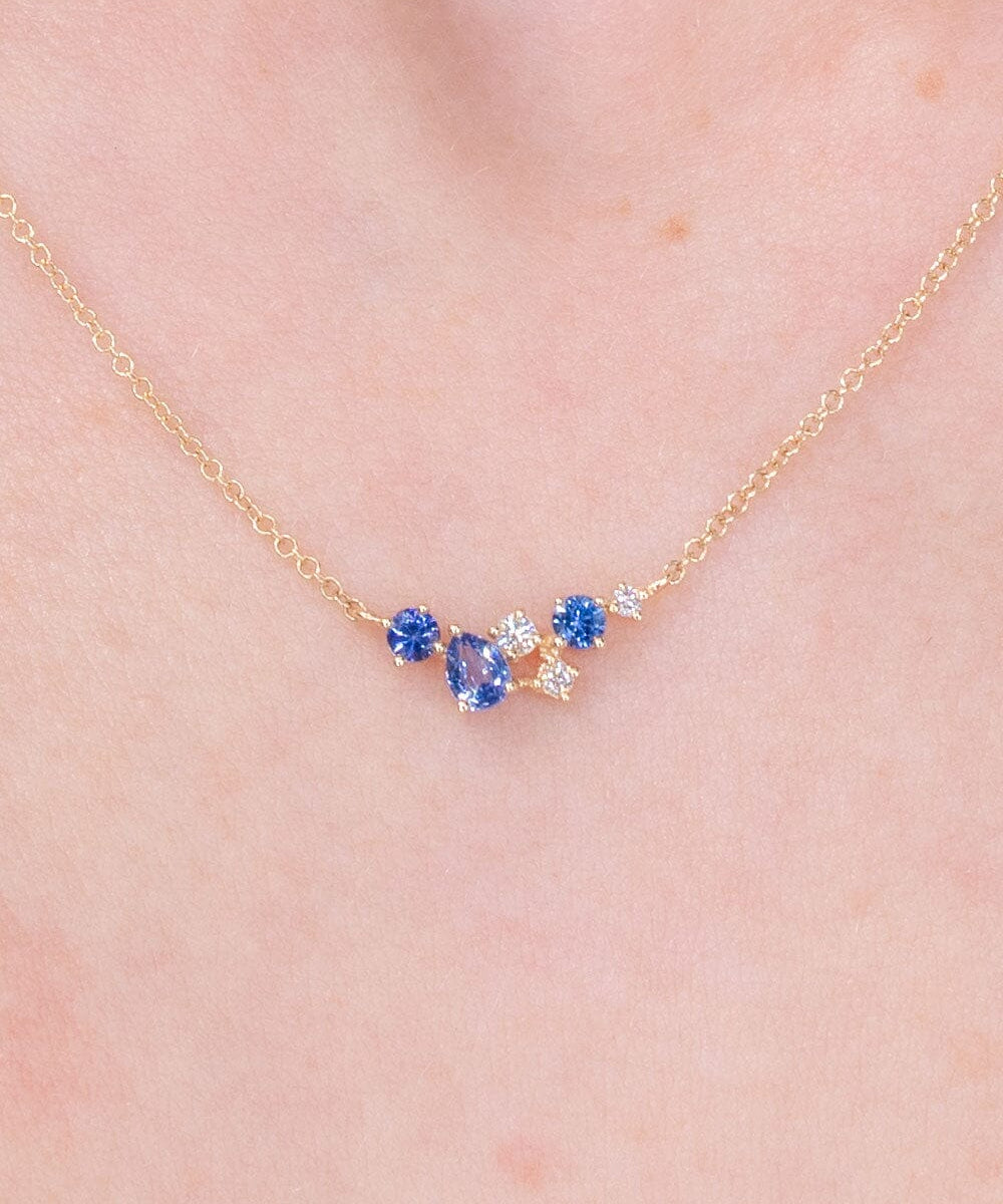 Organic Sapphire and Diamond Necklace Necklaces Princess Bride Diamonds 