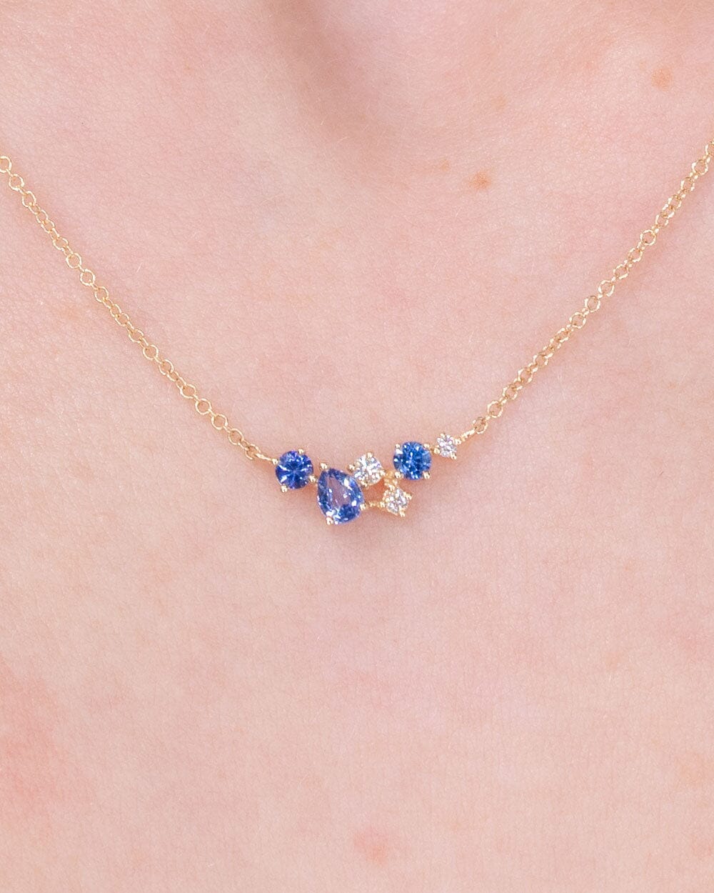 Organic Sapphire and Diamond Necklace Necklaces Princess Bride Diamonds 