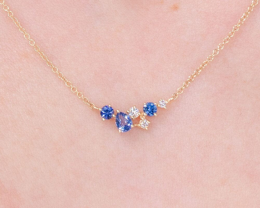 Organic Sapphire and Diamond Necklace Necklaces Princess Bride Diamonds 