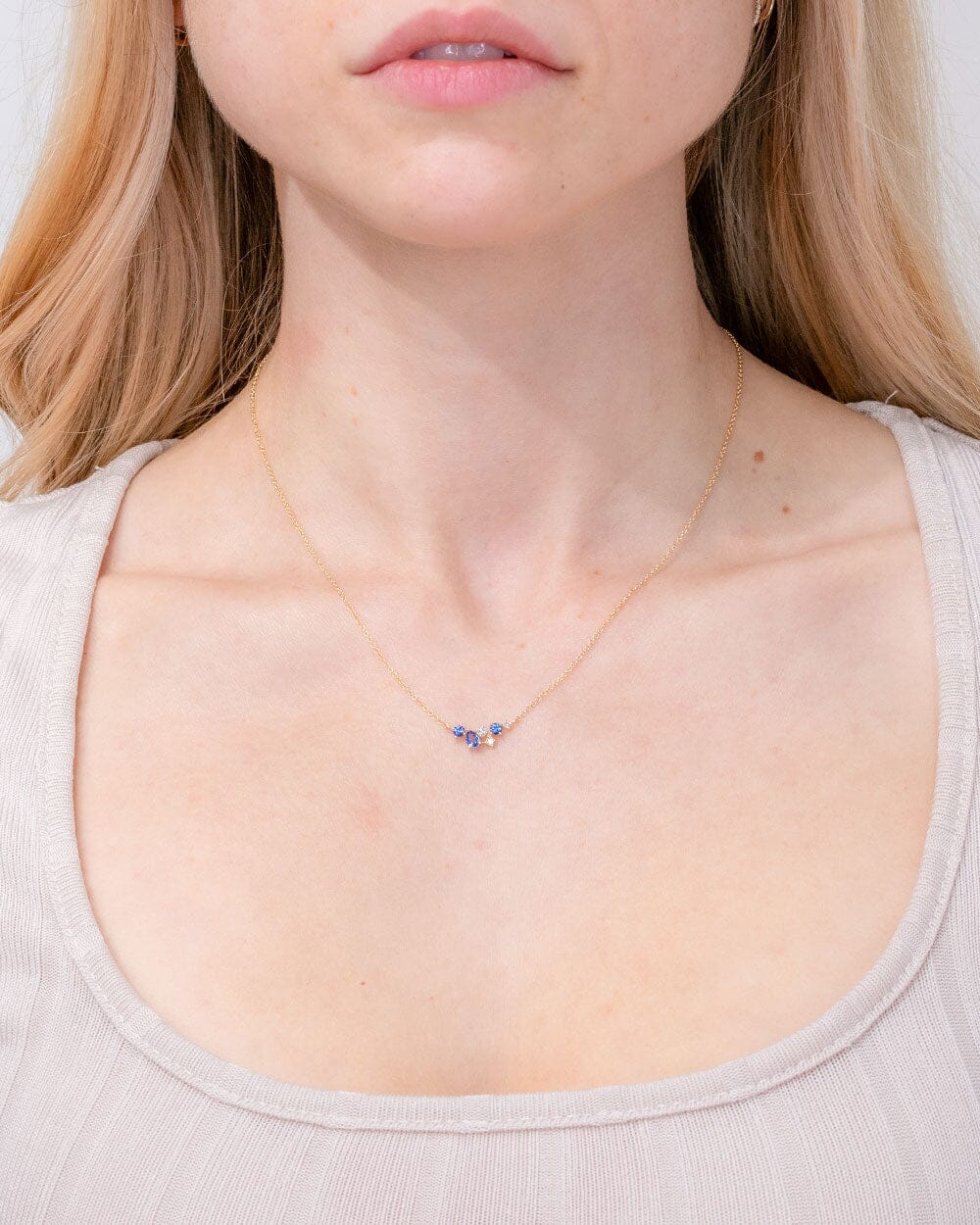 Organic Sapphire and Diamond Necklace Necklaces Princess Bride Diamonds 