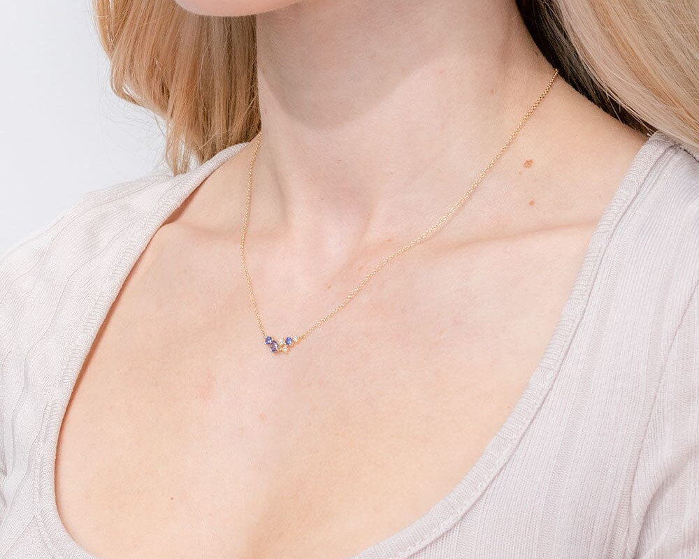 Organic Sapphire and Diamond Necklace Necklaces Princess Bride Diamonds 