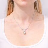 Ornate Bow Pearl Necklace Necklaces Princess Bride Diamonds 