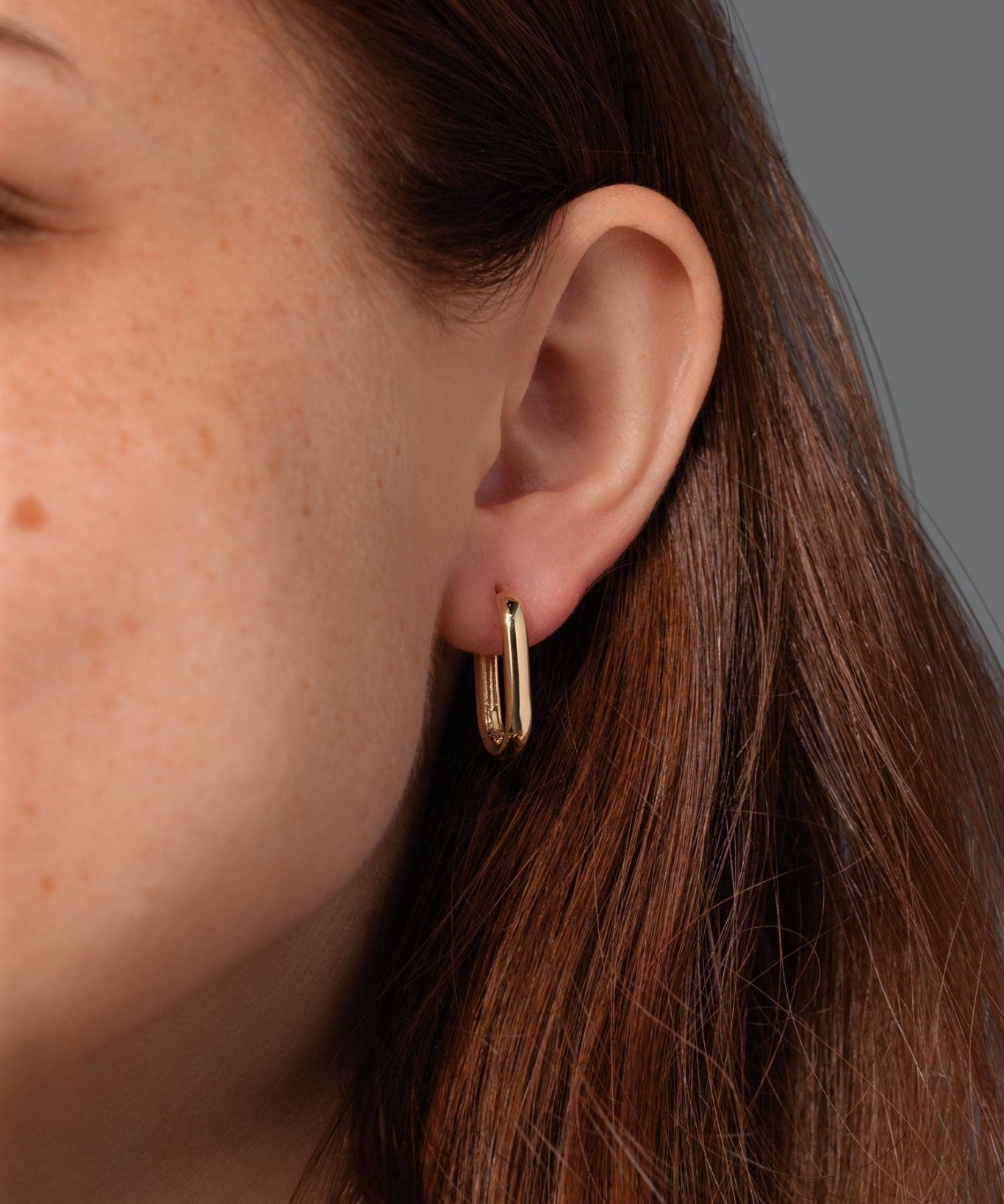 Paperclip Hoops Yellow Gold - PBD Earrings