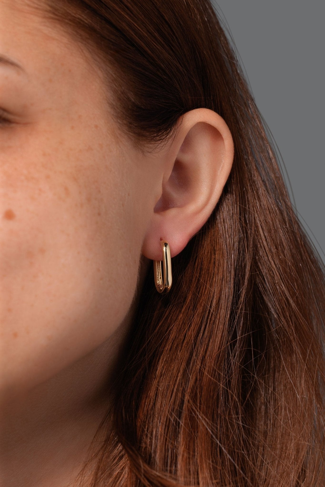 Paperclip Hoops Yellow Gold - PBD Earrings