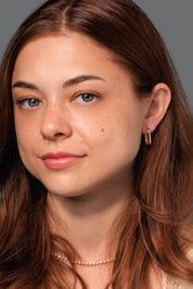 Paperclip Hoops Yellow Gold - PBD Earrings