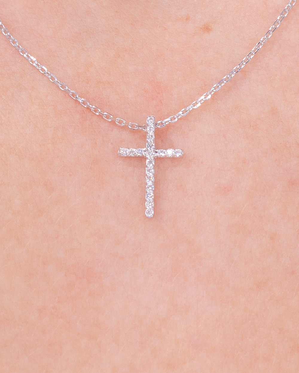 Skinny Diamond Cross - PBD Necklaces