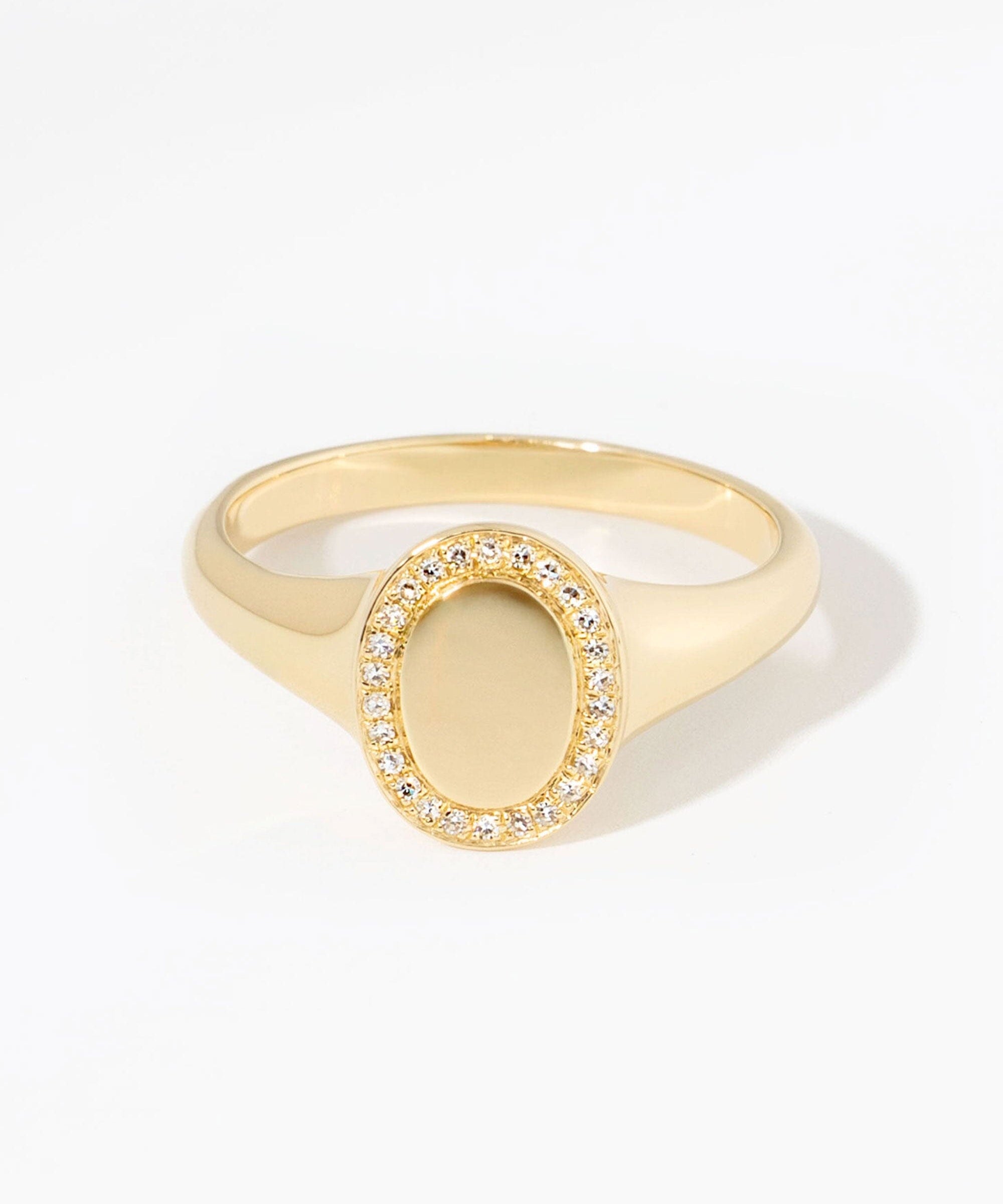 Pavé Halo Signet Ring Rings Princess Bride Diamonds 
