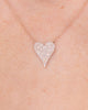 Pavé Heart Necklace Rose Gold Necklaces Princess Bride Diamonds 