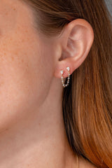 Pear Chain Link Earrings