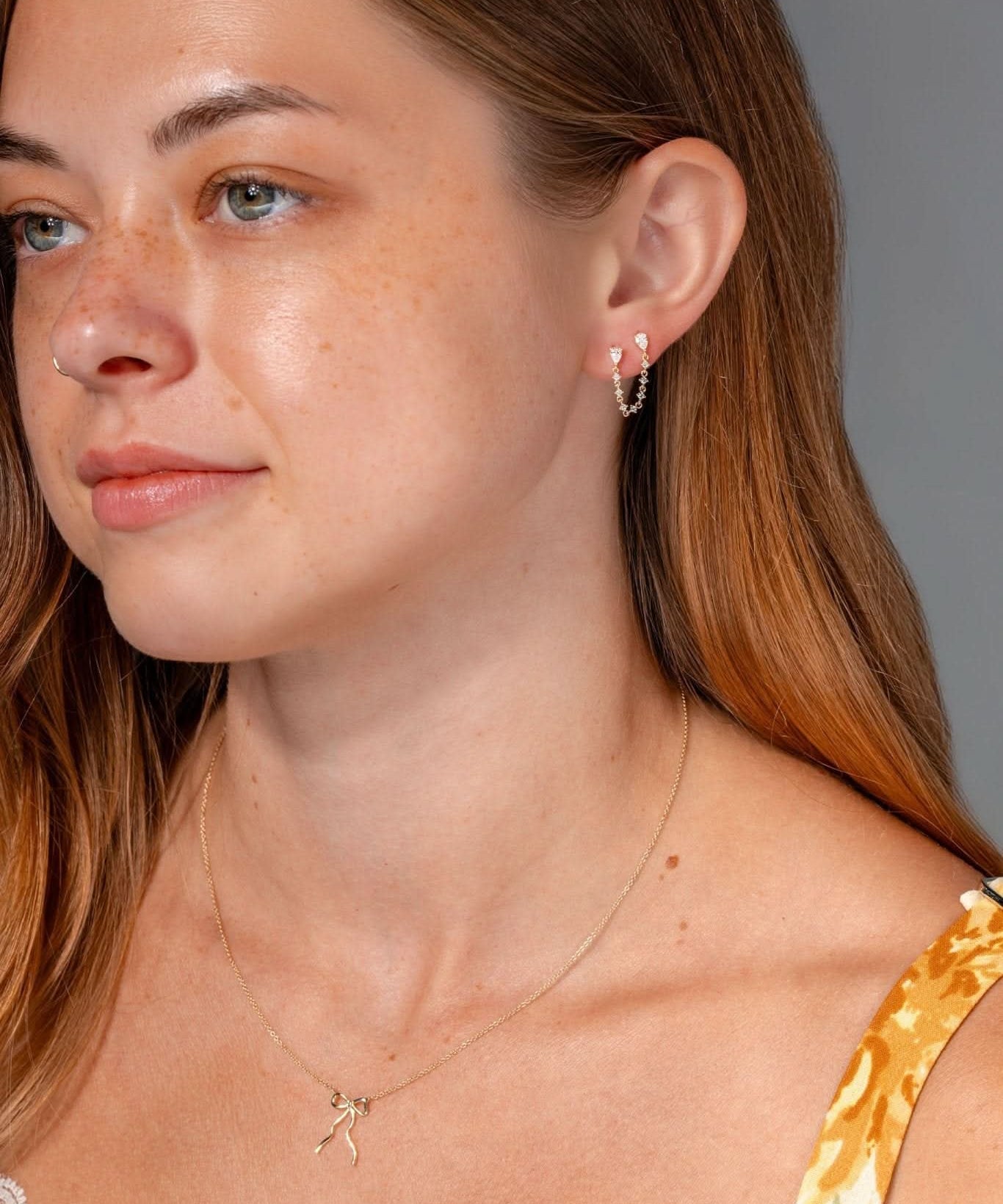 Pear Chain Link Earrings - PBD Earrings