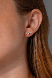 Pear Diamond Climber Earrings - PBD Earrings