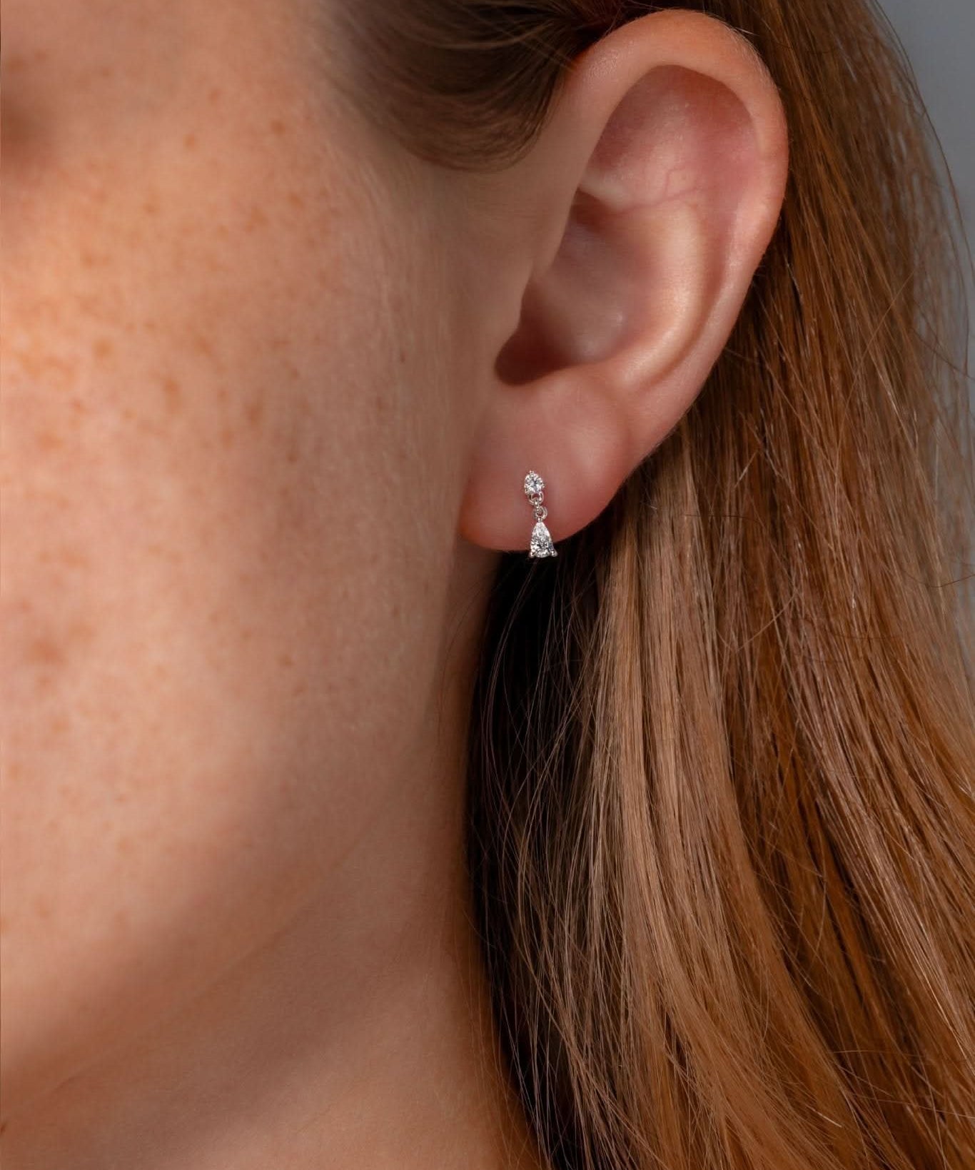 Pear Diamond Dangle Earrings - PBD Earrings