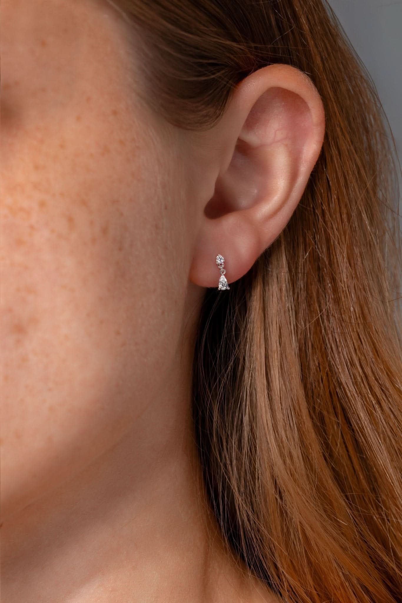 Pear Diamond Dangle Earrings - PBD Earrings