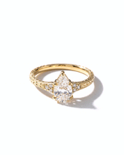 Isla Pear Hand Engraved Ring