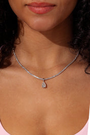 Pear Lab Diamond Tennis Necklace Necklaces Princess Bride Diamonds 