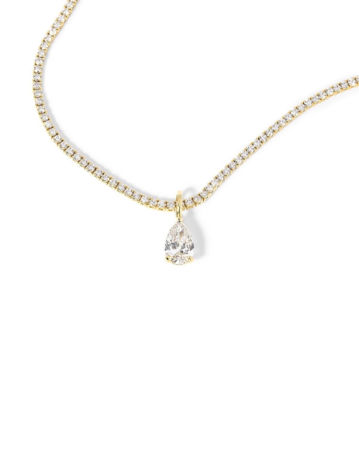 Pear Lab Diamond Tennis Necklace - PBD Necklaces