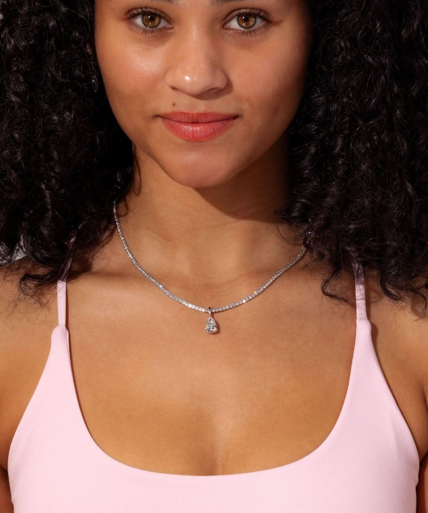 Pear Lab Diamond Tennis Necklace - PBD Necklaces
