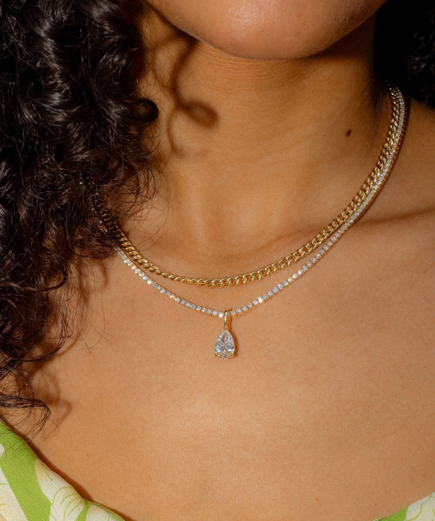 Pear Lab Diamond Tennis Necklace - PBD Necklaces