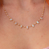 Pear Moonstone Diamond Drip Necklace Necklaces Princess Bride Diamonds 