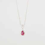 Pear Ruby Diamond Halo Drop Necklace Necklaces Princess Bride Diamonds 