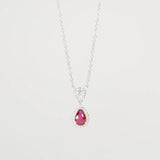 Pear Ruby Diamond Halo Drop Necklace Necklaces Princess Bride Diamonds 