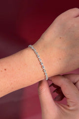 Pear Tennis Bracelet White Gold