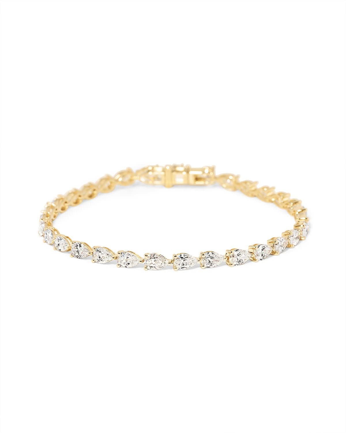 Pear Tennis Bracelet Yellow Gold - PBD Bracelets