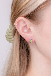 Peridot & Diamond Marquise Studs Earrings Princess Bride Diamonds 