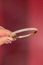 Petite baguette Natural Diamond Bangle Yellow Gold - PBD Bracelets