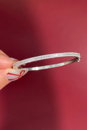 Petite East West Baguette Bangle White Gold - PBD Bracelets