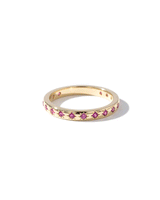 Natural Pink Sapphire Star Band