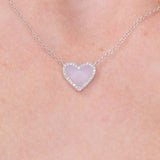 Pink Opal Heart Necklace White Gold Necklaces Princess Bride Diamonds 