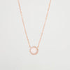 Pink Opal Round Necklace Rose Gold Necklaces Princess Bride Diamonds 