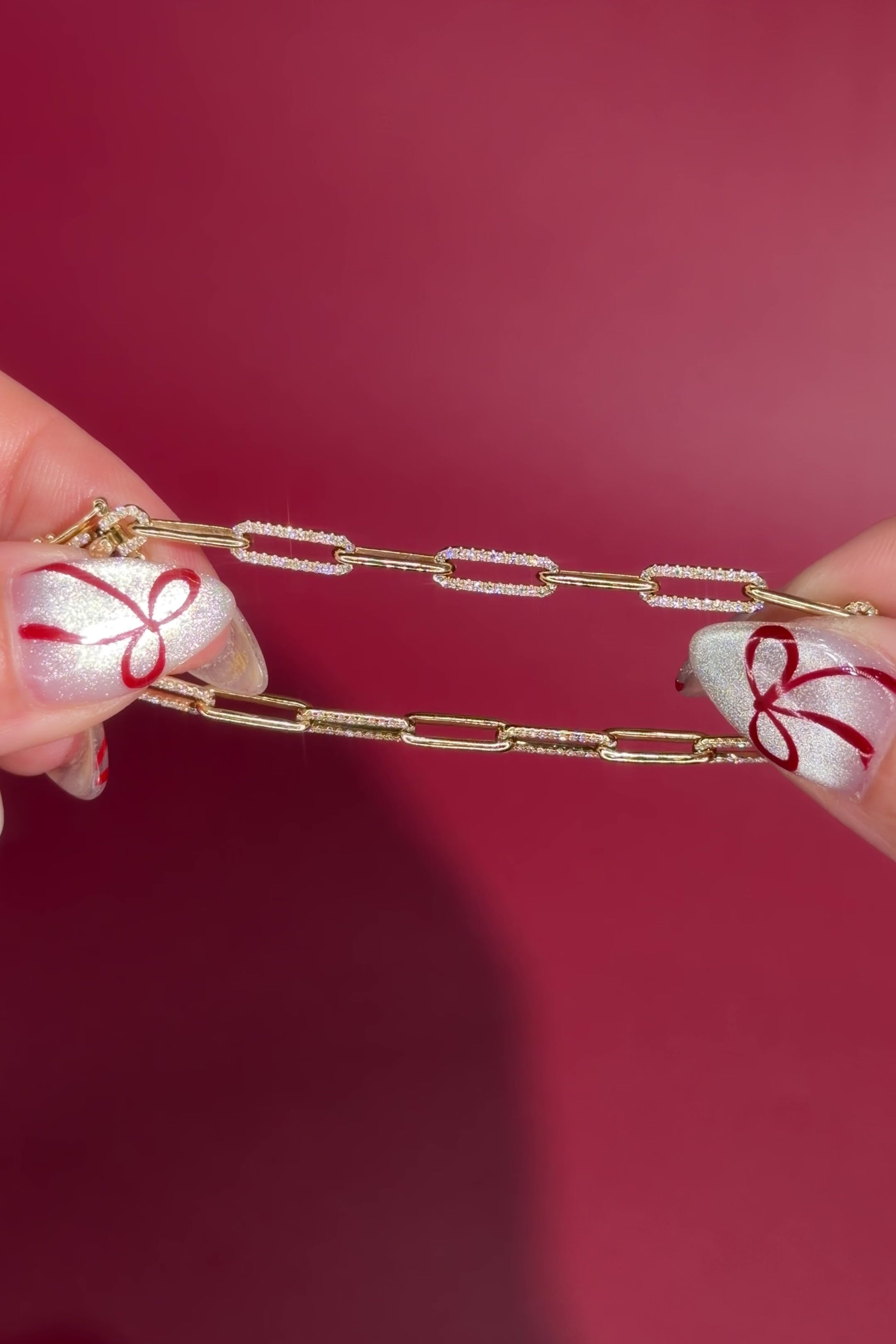 アクセサリー pbd Natural Diamond Paperclip Bracelet – PBD