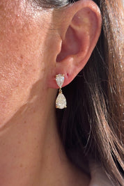 Double Pear Drop Studs