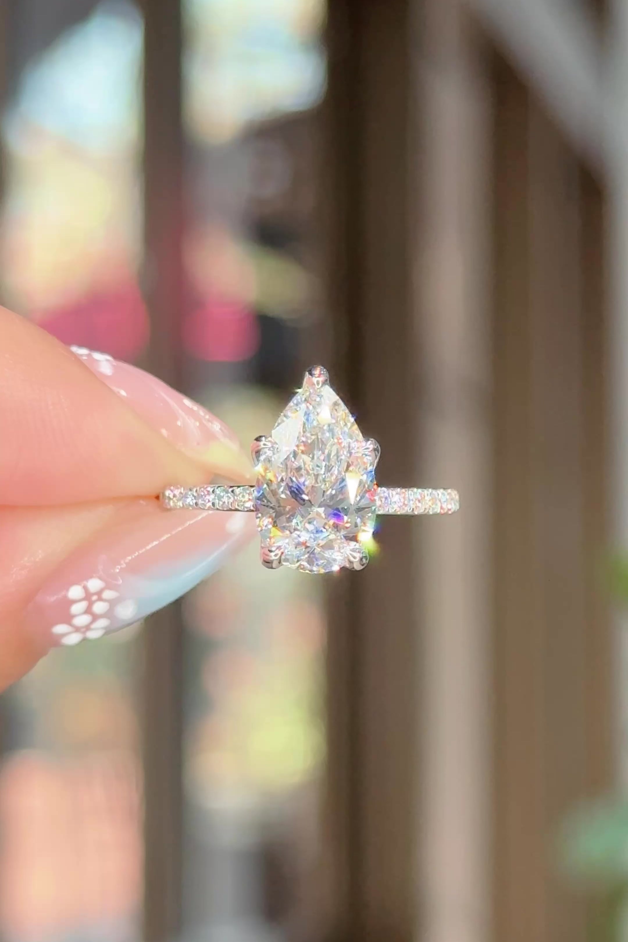 2.51ct D-VS1 Pear Lab Diamond Samantha