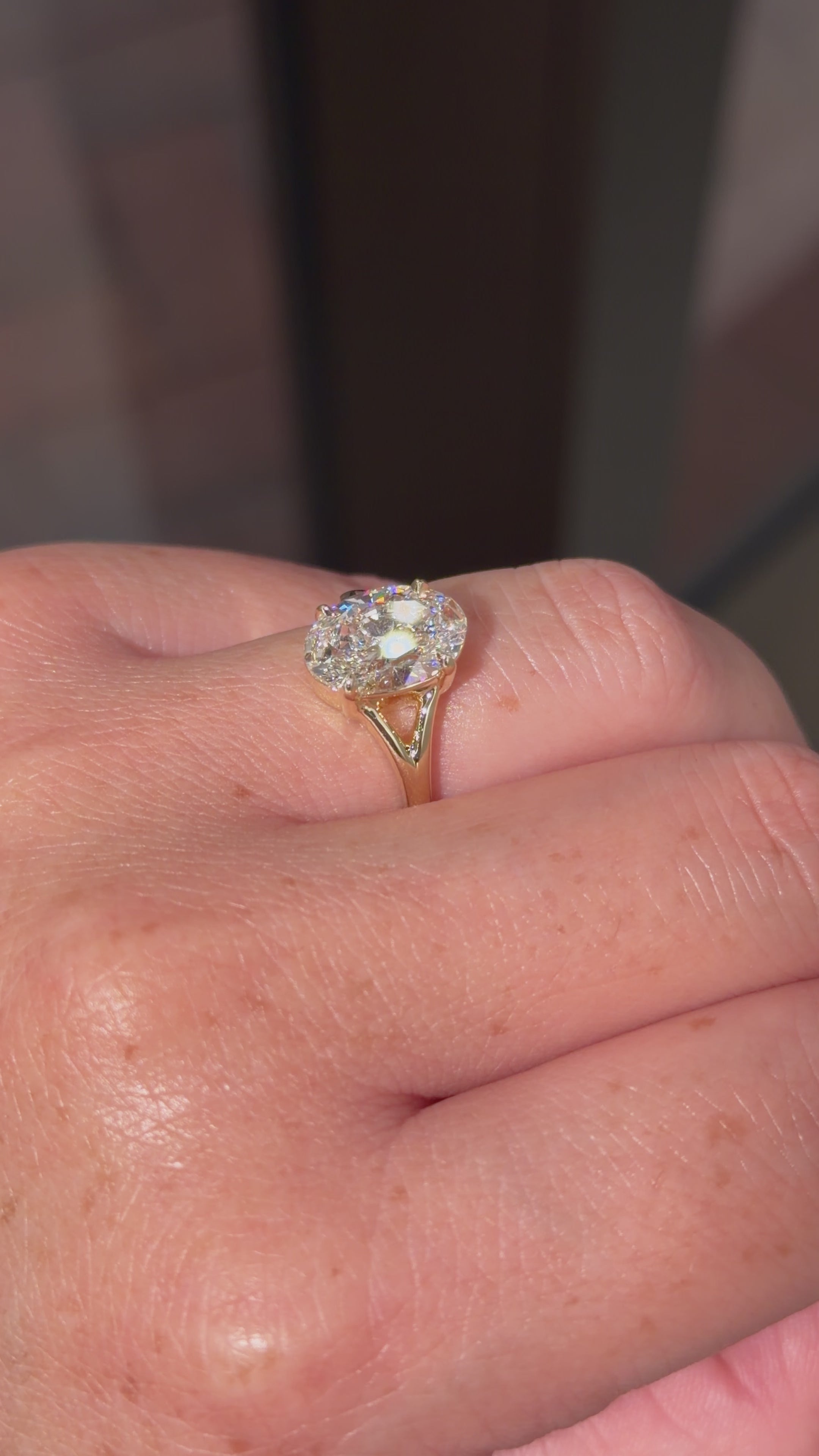 3.04ct D-VS1 Oval Lab Diamond Tanya