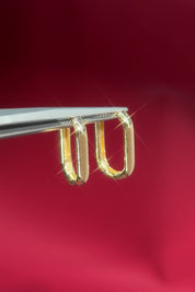 Paperclip Hoops Yellow Gold