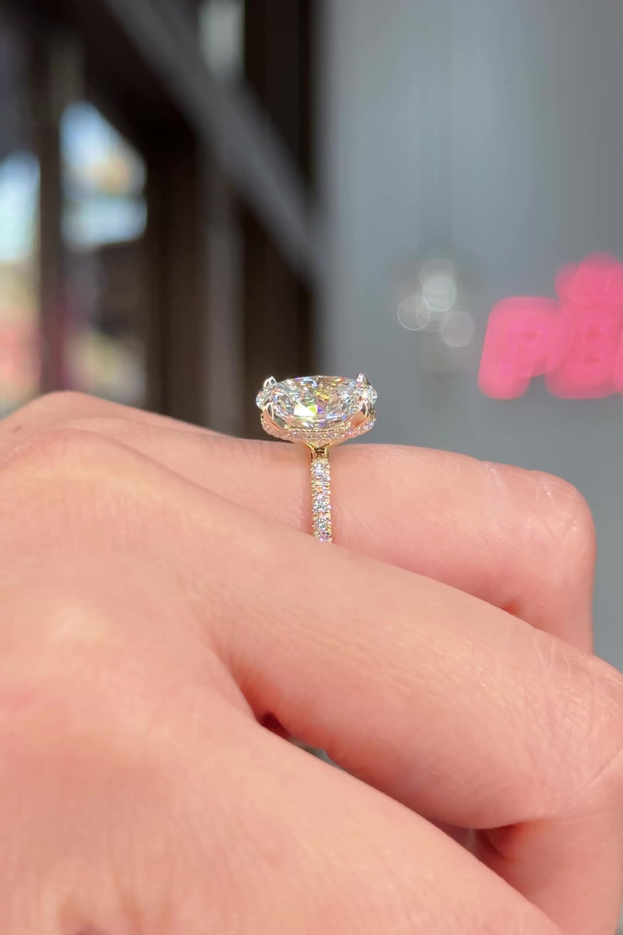3.00ct E-VS1 Oval Lab Diamond Stephanie