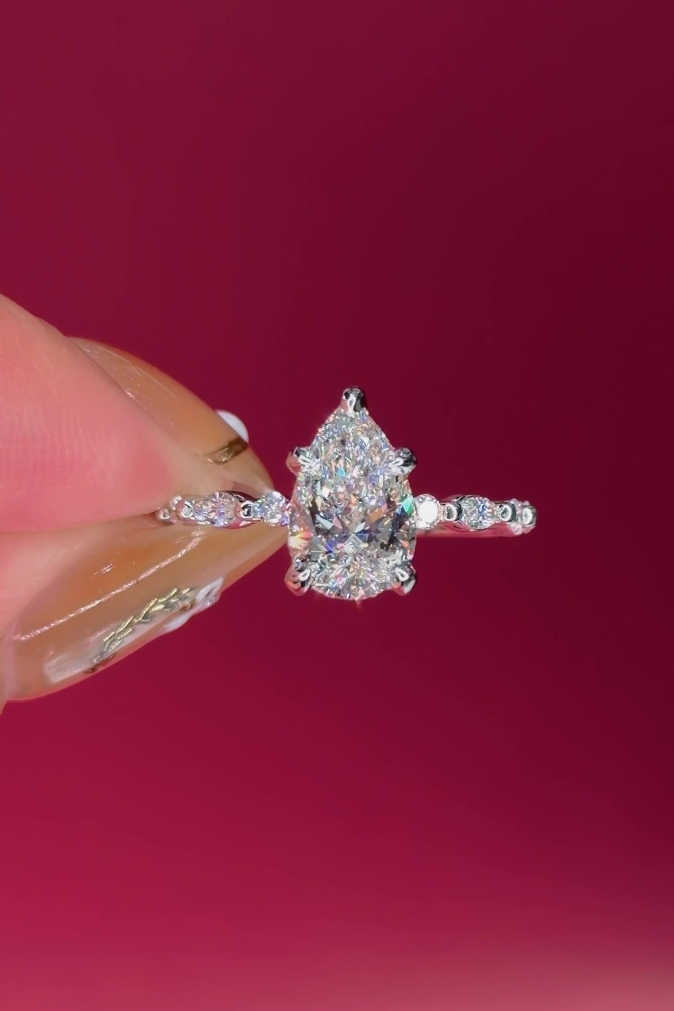 1.50ct D-VS1 Pear Lab Diamond Rei