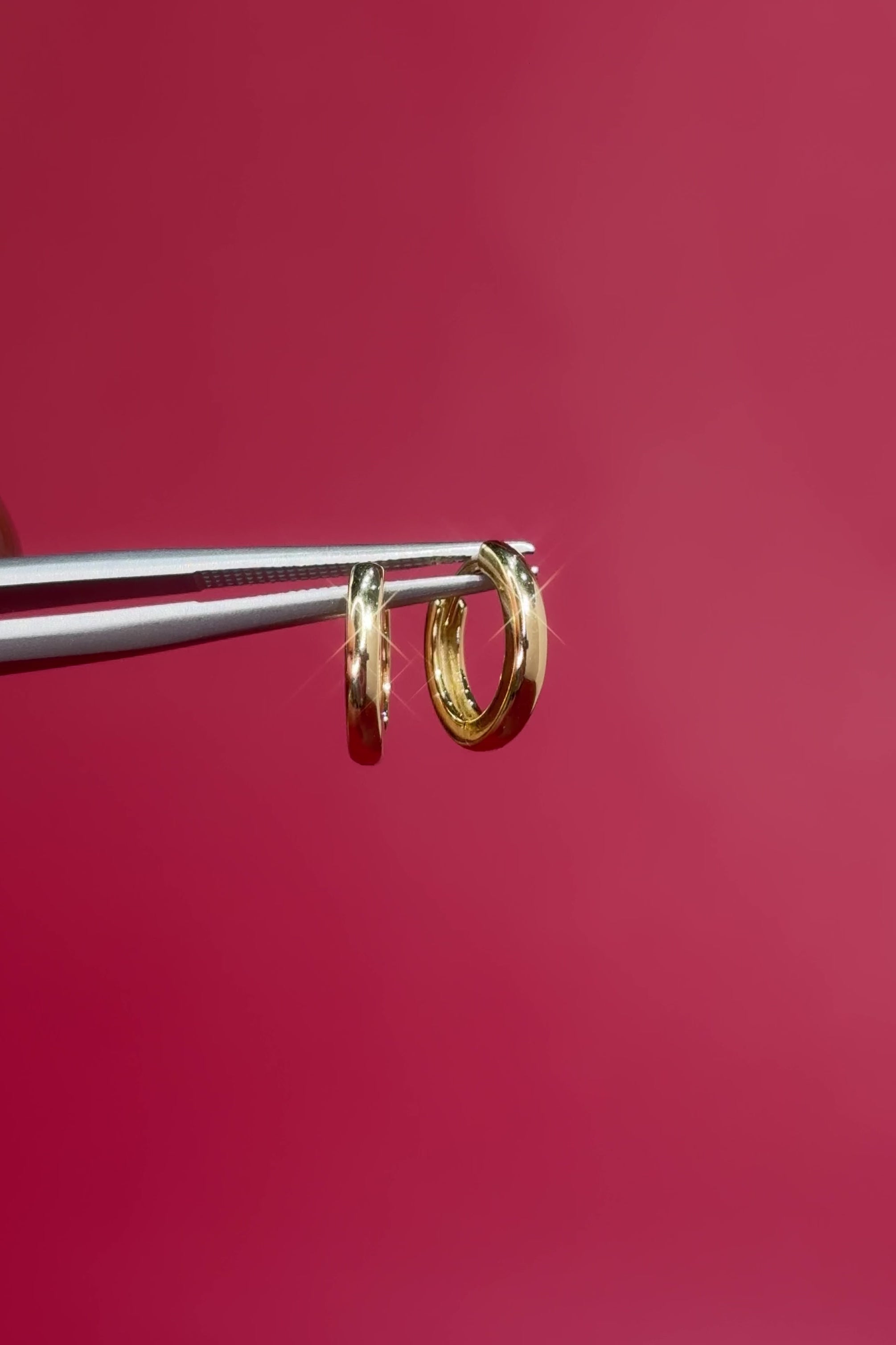 10x1.8mm Core High Polish Hoop 14k Yellow