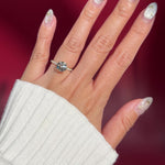 round lab diamond engagement ring yellow gold pavé diamonds with hidden halo on hand