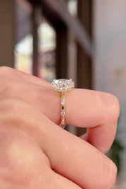 2.01ct D-VS1 Oval Lab Diamond Daisy